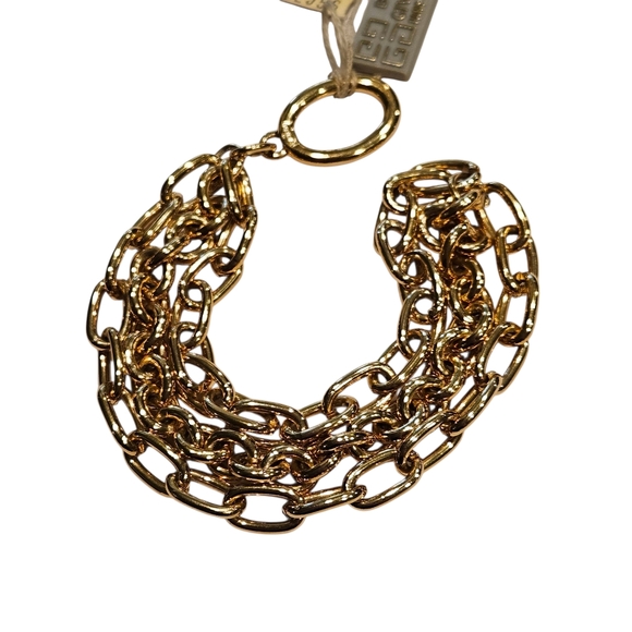 Givenchy Bracelet NWT Defective Needs Repair Vintage Gold Tone Chunky Chain - Picture 9 of 13